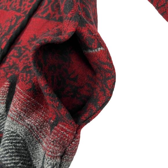 Studio Works Woven Jacket Button Front Elk Moose Fair Isle Cardigan Women's M - Picture 8 of 9